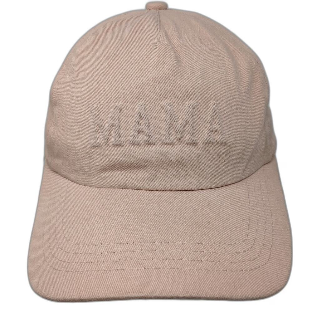 David and Young Baseball Cap Pink One Size MAMA Tonal Embroidery Slideback Hat